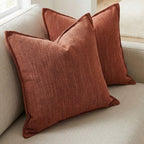 BOYSUM 12x20 Pillow Covers Set of 2 Chenille Linen Textured Throw Pillow Covers for Couch Sofa Hidden Zipper Decorative Cushion Cases Modern Farmhouse Neutral Home Decor Beige